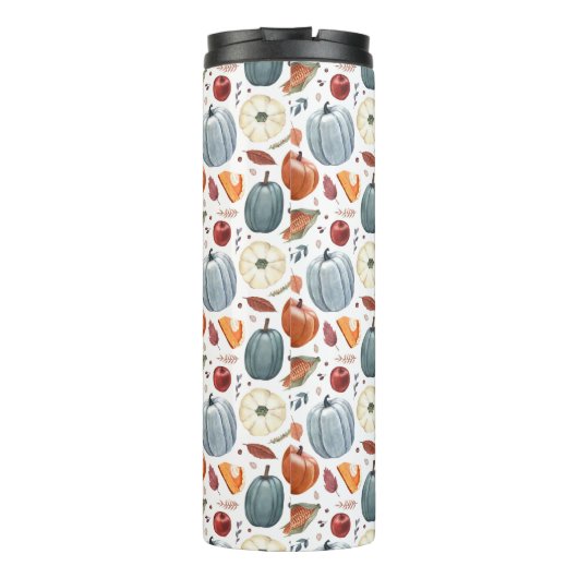 Herbstkürme und Herbstleaves Muster Thermosbecher (Rückseite)