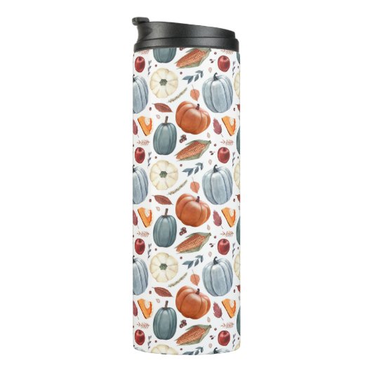 Herbstkürme und Herbstleaves Muster Thermosbecher (Nach rechts gedreht)