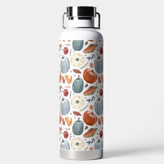 Herbstkürme und Herbstleaves Muster Trinkflasche (Rückseite)