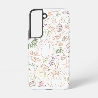 Herbstkuschelmuster - Herbstkürme, Blätter Samsung Galaxy Hülle