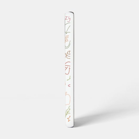 Herbstkuschelmuster - Herbstkürme, Blätter Samsung Galaxy Hülle (Linke Seite)