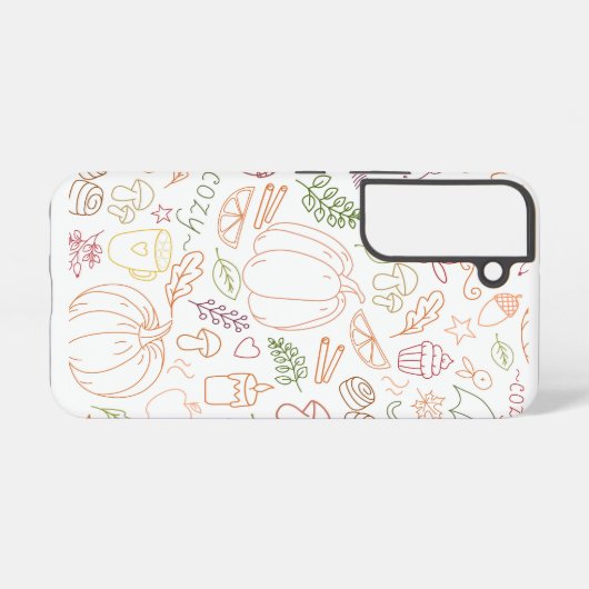 Herbstkuschelmuster - Herbstkürme, Blätter Samsung Galaxy Hülle (Rückseite (Horizontal))