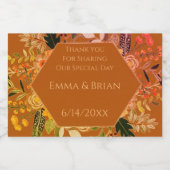 Herbstlabel Boho Schaumweinetikett (Einzelnes Label)