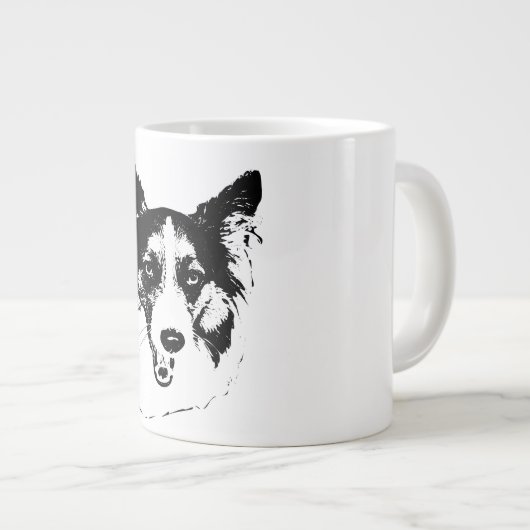 Herbstlächeln in Zoll Jumbo-Tasse (Vorderseite Rechts)