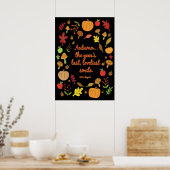 Herbstlächeln Poster (Küche)