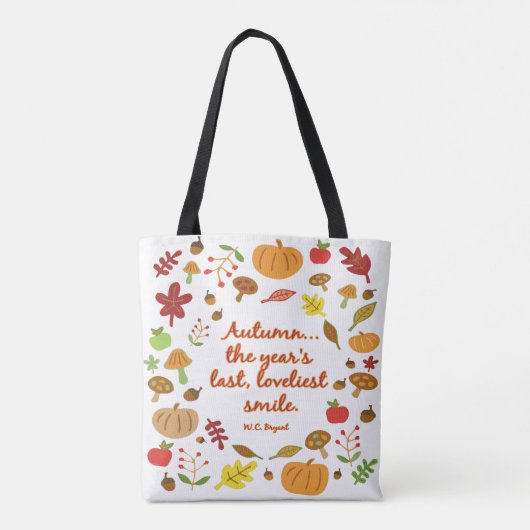 Herbstlächeln Tasche (Rückseite)