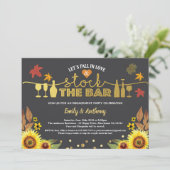 Herbstlager für das Sonnenblumengold der Bar-Tafel Einladung (Stehend Vorderseite)