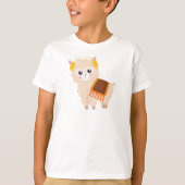 Herbstlama, Niedlicher Llama, Niedlicher Alpaca, O T-Shirt (Vorderseite)