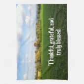 Herbstland - Personalisierter Erntedank Geschirrtuch (Vertikal)