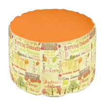 Herbstlandfalldekor Footrest Pouf