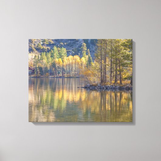 Herbstlandschaft am See Leinwanddruck (Vorderseite)