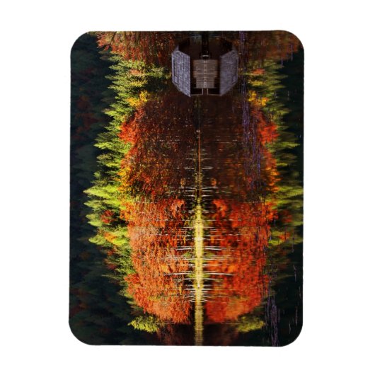 Herbstlandschaft am See Magnet (Vertikal)
