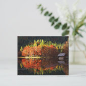 Herbstlandschaft am See Postkarte (Stehend Vorderseite)