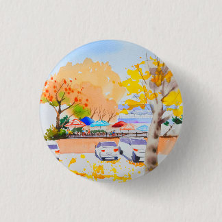 Herbstlandschaft Aquarell Button