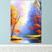 Herbstlandschaft Canvas Print Leinwanddruck (Insitu (Holzboden))