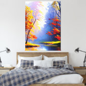 Herbstlandschaft Canvas Print Leinwanddruck (Insitu (Schlafzimmer))
