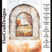 Herbstlandschaft durch Arch-Fenster AM9 Decoupage Seidenpapier