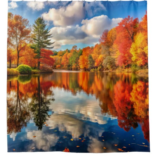 Herbstlandschaft Duschvorhang (Vorderseite)