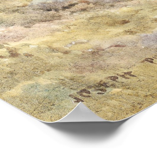 Herbstlandschaft Fall Bäume Vintage Malerei Poster (Ecke)