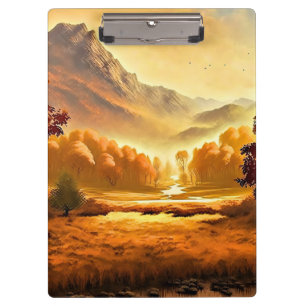 Herbstlandschaft Gemälde-68754 Klemmbrett
