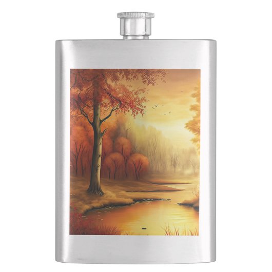 Herbstlandschaft Gemälde-87546 Flachmann (Vorderseite)