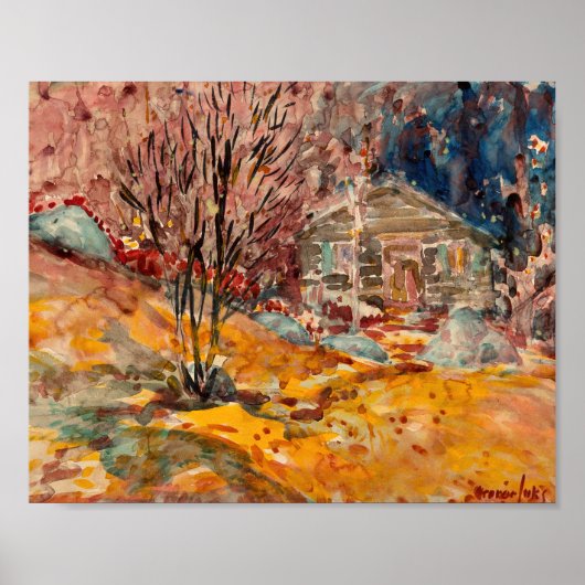 Herbstlandschaft | George Luks Poster (Vorne)