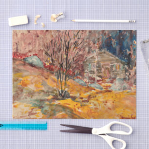 Herbstlandschaft George Luks Seidenpapier