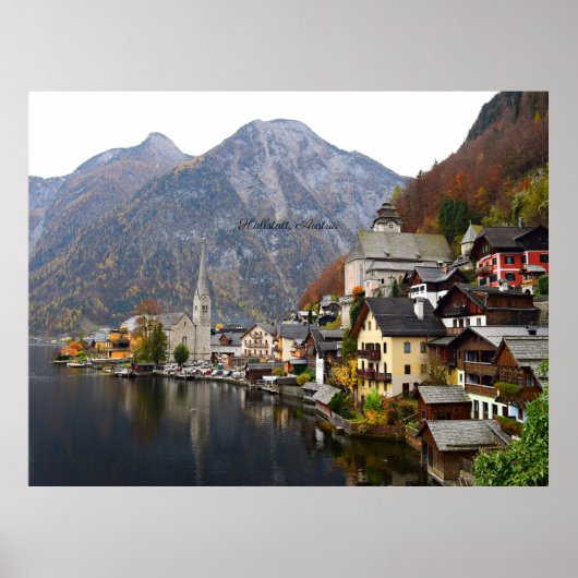 Herbstlandschaft Hallstatt (Österreich) Poster (Vorne)