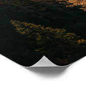 Herbstlandschaft Herbstgebirgsblick mit Gelb Poster (Ecke)