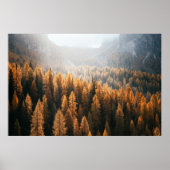 Herbstlandschaft Herbstgebirgsblick mit Gelb Poster (Vorne)