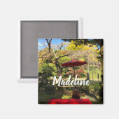 Herbstlandschaft im japanischen Garten Magnet (Vorderseite/Rückseite)