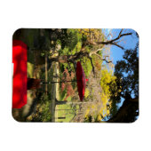 Herbstlandschaft im japanischen Garten Magnet (Horizontal)