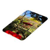 Herbstlandschaft im japanischen Garten Magnet (Linke Seite)