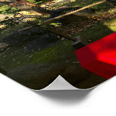 Herbstlandschaft im japanischen Garten Poster (Ecke)