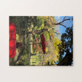 Herbstlandschaft im japanischen Garten Puzzle (Horizontal)