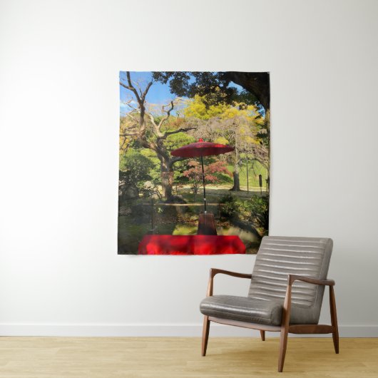 Herbstlandschaft im japanischen Garten Wandteppich (Beispiel)