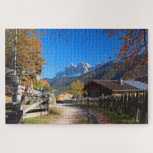 Herbstlandschaft in den Dolomit in Italien Puzzle (Horizontal)