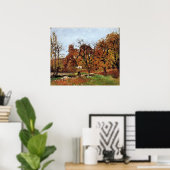 Herbstlandschaft, in der Nähe von Pontoise, Poster (Heimbüro)