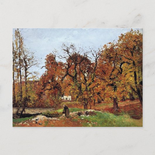 Herbstlandschaft, in der Nähe von Pontoise, Postkarte (Vorderseite)