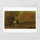 Herbstlandschaft in Dusk, Vincent van Gogh Postkarte (Vorderseite)