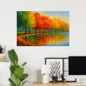Herbstlandschaft in Neuengland Poster (Heimbüro)