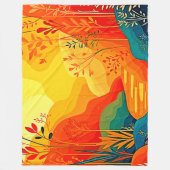 Herbstlandschaft Kunst Fleecedecke (Vorderseite)