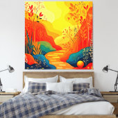 Herbstlandschaft Kunst Leinwanddruck (Insitu (Schlafzimmer))