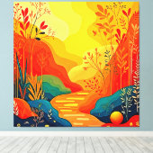 Herbstlandschaft Kunst Leinwanddruck (Insitu (Holzboden))