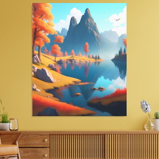 Herbstlandschaft Kunst Leinwanddruck (Insitu (Wohnzimmer))