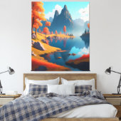 Herbstlandschaft Kunst Leinwanddruck (Insitu (Schlafzimmer))