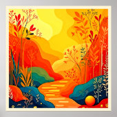 Herbstlandschaft Kunst Poster (Vorne)