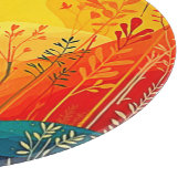 Herbstlandschaft Kunst Schneidebrett (Ecke)