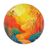 Herbstlandschaft Kunst Schneidebrett (Vorderseite)