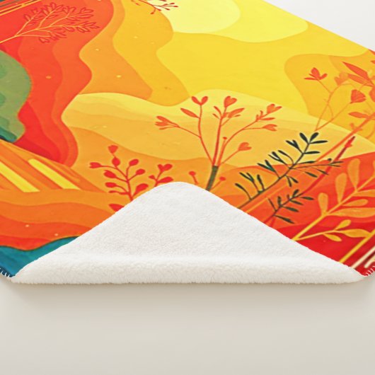 Herbstlandschaft Kunst Sherpadecke (3/4)